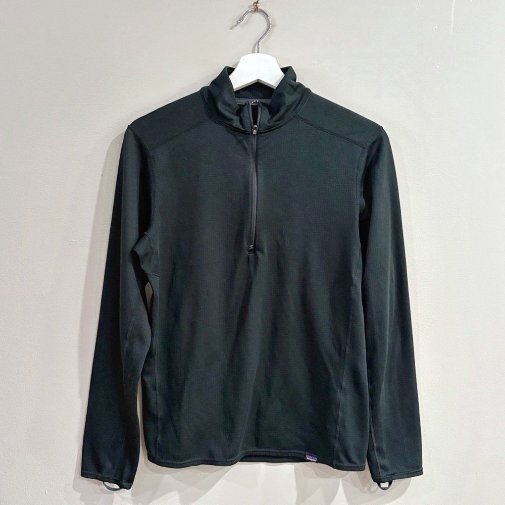 Patagonia Men Capilene Baselayer 1/4 Zip Long Sleeve Black S Utility Outdoor
